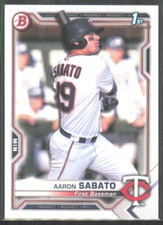 2021 Bowman Prospects 1st Aaron Sabato Minnesota Twins #BP-125