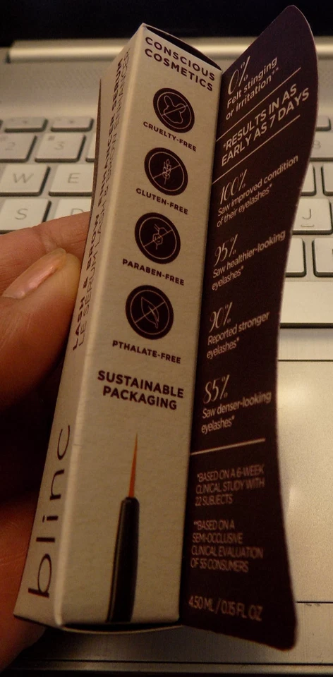 Blinc Lash & Brow Enhancer Serum Longer Thicker Lashes Cruelty Free 0.15 Oz New - Image 3 of 3