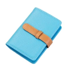 NNEDSZ Portable Pu Leather Card Holder - Business & Credit Cards - Blue
