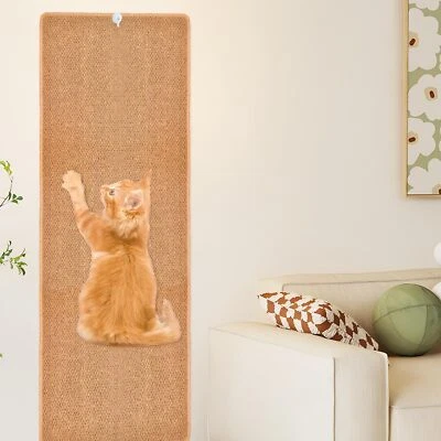 RAINMAE 70.9"x 15.7" Thickened Extra Large Cat Wall Climbing Carpet with 10pcs Fixed ...