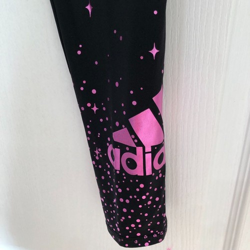 Adidas Girls Leggings S 7/8 Black YG Cozy Tight Aeroready Regular Fit NWT - Picture 3 of 8