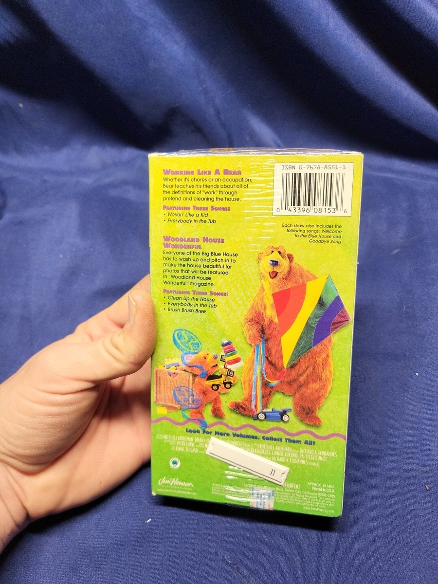 Bear in the Big Blue House - Tidy Time With Bear (VHS, 2002) for