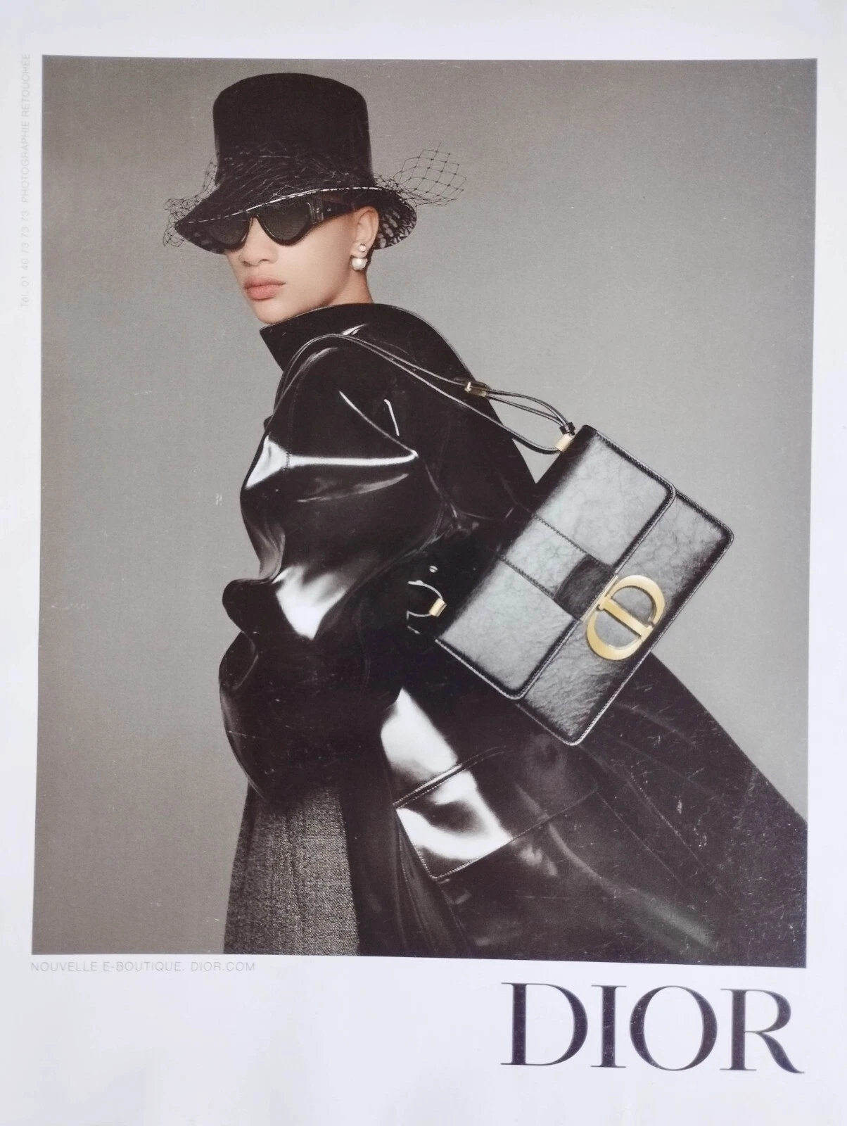 Dior SAC Femme Créateur Mode Sac à Main Sac à Main Imprimé Publicité /NOIR