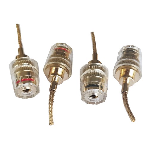 4* Banana Female to 2mm Pin Gold Plated Connector HIFI Cable Adapter Plug 4mm - Picture 3 of 11