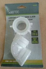 NOS MASTER PLUMBER UNIVERSAL 1-1/4" OR 1-1/2" OD 90° SLIP JOINT CONNECTION 