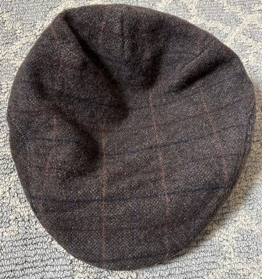 MUCROS Trinity Brown Mens Medium Wool Twill Cabbie Newsboy Hat