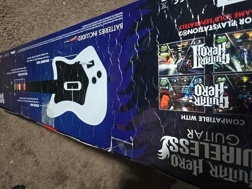 Guitar Hero Playstation 2 Wireless Game Guitar Red Octane W/ Box No Dongle C PIC - Picture 21 of 24