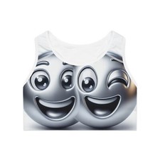 Smiley Emoji Sports Bra, Fun Activewear, Workout Gear, Fitness Apparel, Gift for