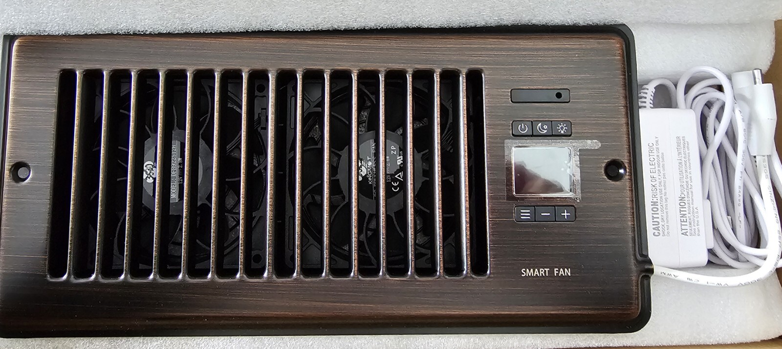 Howeall Quiet Register Booster Fan Intelligent Thermostat Control 4x10