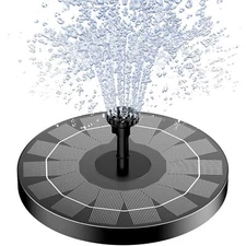 🌹2.5W Solar Fountain Pump for Bird Bath with 6 Nozzles, for Garden, Ponds, Pool