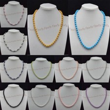 8/10/12mm Multi Color South Sea Shell Pearl Round Beads Necklace 18'' Handmade