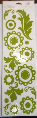 my minds eye 22 vinyl sticker floral leaves
