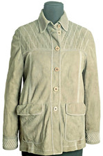 Giacca Donna in Pelle scamosciata, Tinto in Capo, Effetto Vintage, Made in Italy