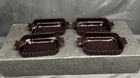 A Beautiful Set Of 4 Vintage MCM Anchor Hocking Ruby Red Nut/Candy Dishes