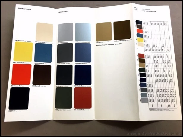 1979 BMW Original Color Paint Fabric Guide Car Brochure 320i 528i 633CSi 733i Foto 2 de 3