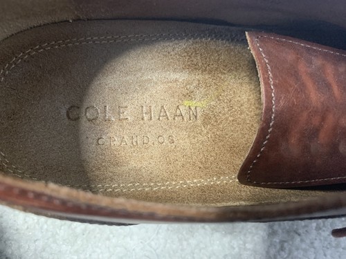 Zapatos de vestir Cole Haan Oxford para hombre talla 7 M marrón punta lisa de cuero - Imagen 6 de 20