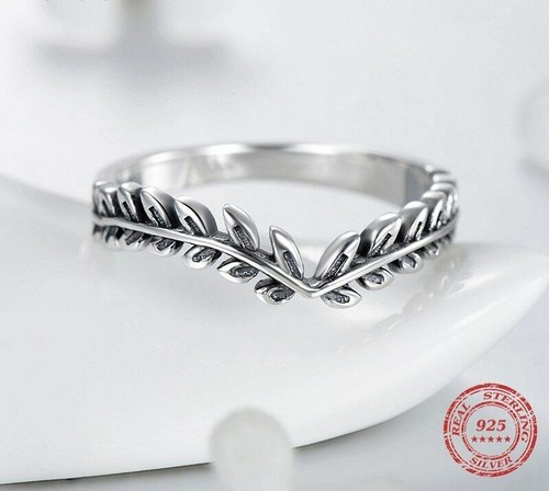 Damen Ring Echt 925 Sterling Silber Baum Blatt Damenring Silberring Geschenk Neu - Bild 4 von 12
