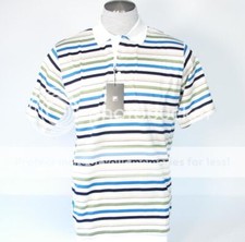 Fila Golf Multi Stripe Short Sleeve Polo Shirt Mens Medium M NWT  90