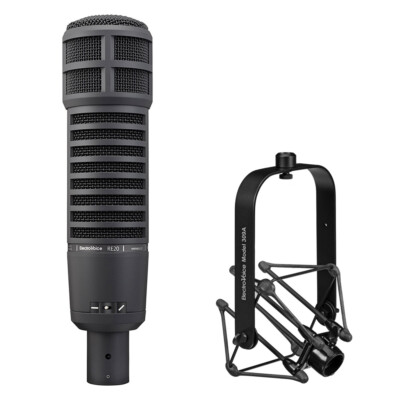 Electro-Voice RE20 Announcer Mic (Black) with Electro-Voice 309A Mic Shockmount
