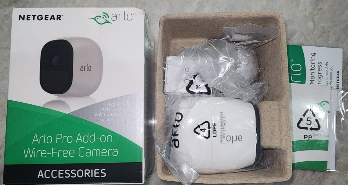 Arlo Pro New Add-on Camera VMC4030 Rechargeable Night Vision In/Outdoor HD  Video