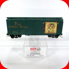 N Scale **FIVE GOLDEN RINGS** 12 Days Christmas Box Car -- Micro Trains 02100505
