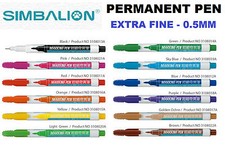 Extra Fine Marker Planner Pen 0.5 mm Simbalion CHOOSE COLOR Black Blue Red Green