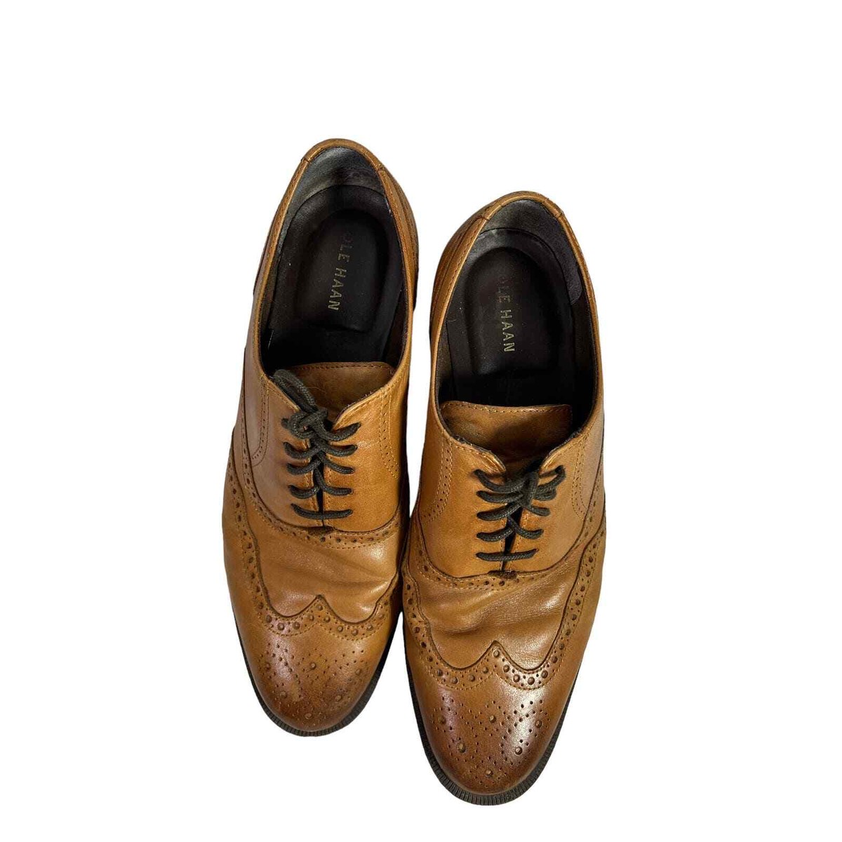 Cole Haan Wingtip Oxford Men\'s 10 British Tan C25805 Leather Dress Shoes EUC Amazon.com | Cole Haan 4.Zerogrand Wing Tip Oxford British  main image 4