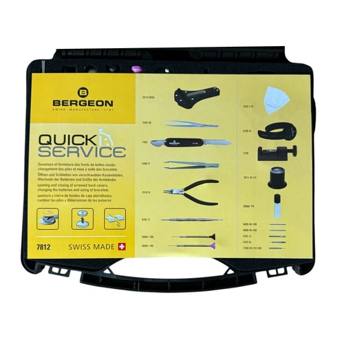 Bergeon 7812 Quick Service Watchmaker Tool Case, Swiss Made, Watchmaker Tools