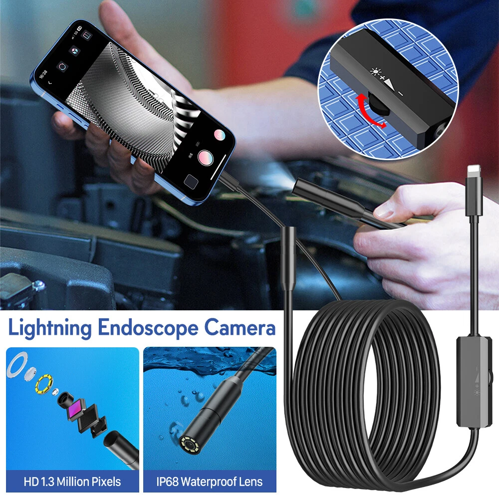 5M 8LED WiFi Borescope Endoscope Snake Inspection Camera for iPhone Android  iOS