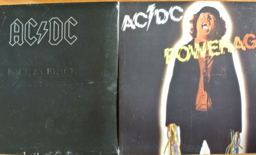 AC/DC Back In Black LP + Powerage LP Vinyl Sealed - Picture 1 of 3