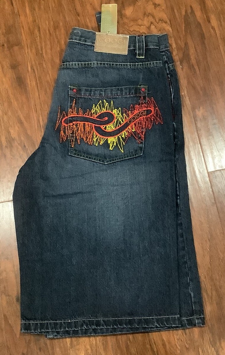 🔥🔥Vintage 90s Y2K COOGI Australia Wide Leg Jorts Jean Shorts
