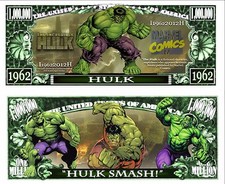 OUR INCREDIBLE HULK COMIC STRIP DOLLAR BILL (25 Bills)
