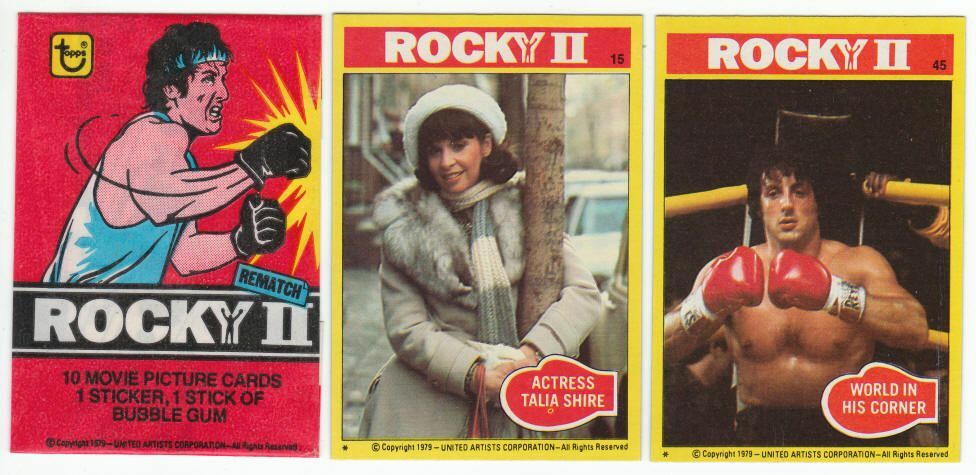 Rocky 2 1979 Topps Trading Cards Singles  U-Pick $1.25 ea. EX+ NM FREE SHIPPING!