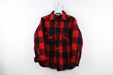 Vintage 70s Woolrich Mens Small Wool Mackinaw Button Shirt Jacket Jac Shirt USA