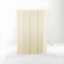 Chicology Adjustable Light Filtering Woven Sliding Panel Blinds Beige 86x96