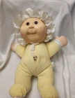 Vintage 1992 My First Cabbage Patch Stuffed Toy Doll Yellow