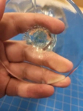 Libbey Duratuff Goblets Set 2 Clear Glass 6.5" Tall Vintage Stemware Drinkware