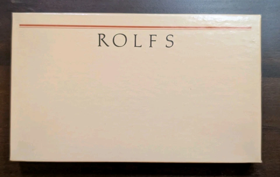 Cartera Rolfs Cuero de Vaca Genuino Chequera Nueva En Caja Con Etiqueta EE. UU. De Colección 1993 Foto 3 de 4