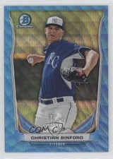 2014 Bowman Draft Top Prospects Chrome Blue Wave Refractor Christian Binford 4g7