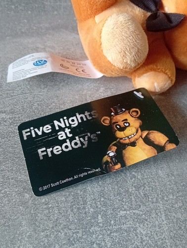 Five Nights at Freddy's FAZBEAR 5" Peluche Borsa Clip Chiave 2017 Ufficiale Con Etichette - Foto 3 di 8