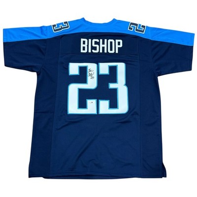 Blaine Bishop Autographed Tennessee (Navy #23) Custom Stitched Jersey - JSA