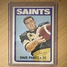 1972 Topps Dave Parks New Orleans Saints NFL Football Card #14 Vintage 1972