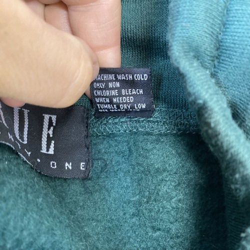 Felpa vintage RUE Twenty One americana classica ricamata collo cappuccio Y2K anni 90 L - Foto 7 di 13
