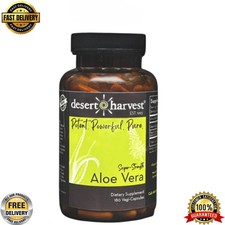 Desert Harvest Super-Strength Aloe Vera, Freeze Dried Aloe Vera - 180 Capsules