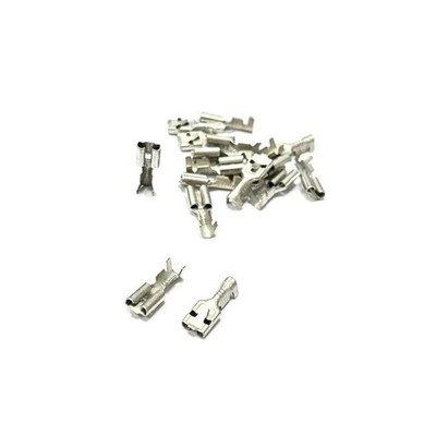 4,8 mm Buchse Spatenverbinder Klemme mit Verriegelungsschild (verzinnt) - 3-6314