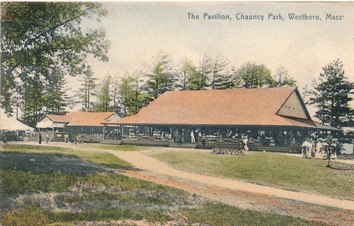 THE PAVILION, CHAUNCY PARK, WESTBORO, MASS. MA.
