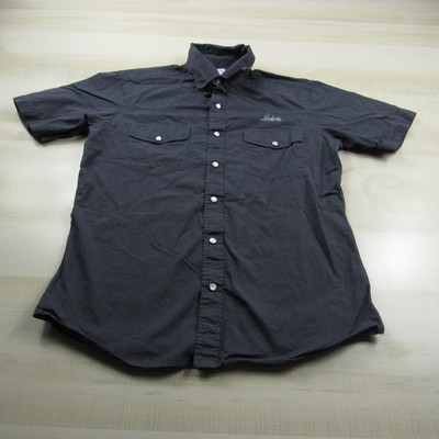 Hamilton Shirt Mens Small Blue Lamberts Pearl Snap Western Button Up Rodeo USA