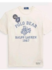 Polo Ralph Lauren Men's White Ivory Polo Bear Graphic Crew-Neck T-Shirt XXS New