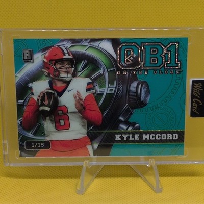 Wild Card 2024 QB1 On The Clock Kyle McCord Rookie Serial Numbered /15 Card