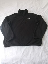 The North Face Sweater Mens M Black Quarter Zip Jacket Fleece Outdoor Warm